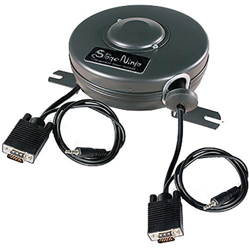 Stage Ninja Retractable VGA Cable Reel with Audio (15') VGA-15-A