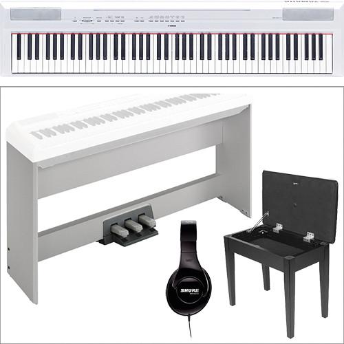 Yamaha P-115 - 88-Key Digital Piano Studio Bundle Kit (Black)