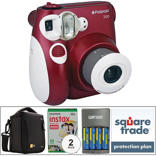 Polaroid Pic-300 Instant Film Camera Basic Kit (Red), Polaroid, Pic-300, Instant, Film, Camera, Basic, Kit, Red,