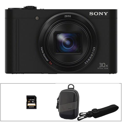 Sony Cyber-shot DSC-WX500 Digital Camera Basic Kit (Black)