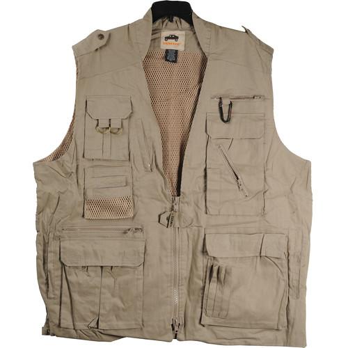 Humvee by CampCo Safari Photo Vest (X-Large, Khaki) HMV-VS-K-XL