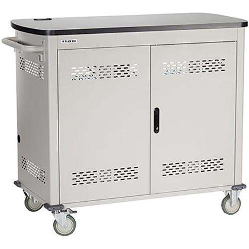 Black Box Adjustable-Shelf 24-Slot Charging Cart UCCSM-12-24T