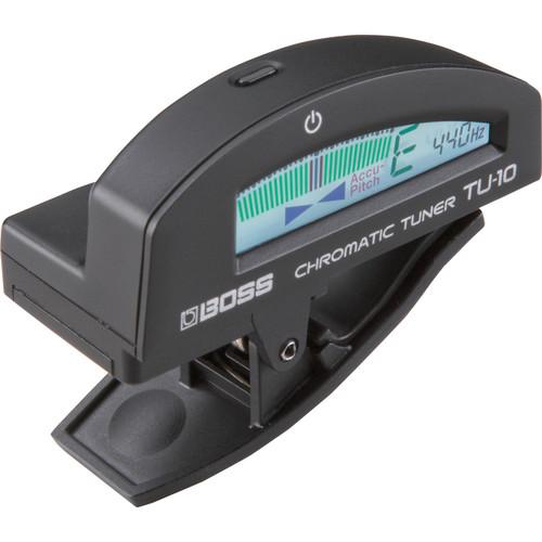 BOSS TU-10 Clip-On Chromatic Tuner (Black) TU-10-BK, BOSS, TU-10, Clip-On, Chromatic, Tuner, Black, TU-10-BK,