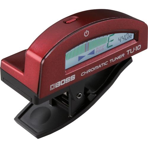 BOSS TU-10 Clip-On Chromatic Tuner (Black) TU-10-BK, BOSS, TU-10, Clip-On, Chromatic, Tuner, Black, TU-10-BK,