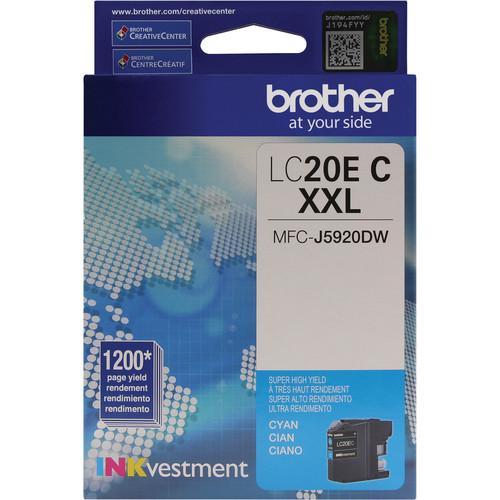 Brother LC20EC INKvestment Super High Yield Cyan Ink LC20EC, Brother, LC20EC, INKvestment, Super, High, Yield, Cyan, Ink, LC20EC,