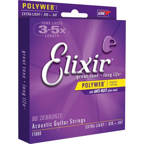 ELIXIR Light-Medium Gauge Acoustic 80/20 Bronze POLYWEB 11075