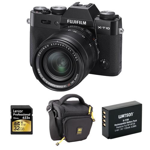 Fujifilm X-T10 Mirrorless Digital Camera with 18-55mm Lens
