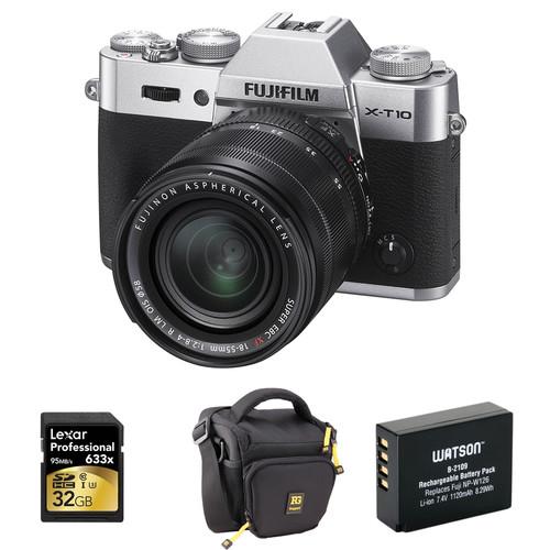 Fujifilm X-T10 Mirrorless Digital Camera with 18-55mm Lens