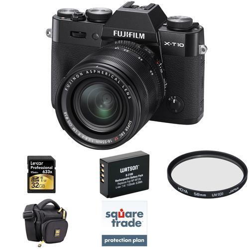 Fujifilm X-T10 Mirrorless Digital Camera with 18-55mm Lens