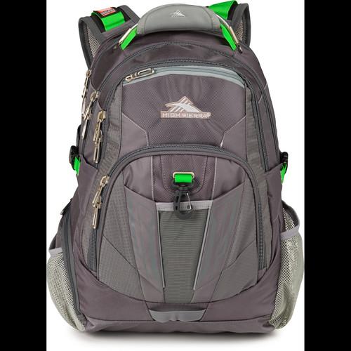 High Sierra XBT TSA Backpack (Charcoal Silver Kelly) 57999-4177