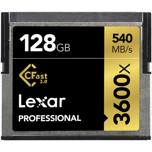 Lexar 256GB Professional 3600x CFast 2.0 Memory LC256CRBNA3600