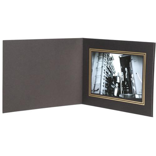 National Photo Folders Black/Gold Premier Photo Folder BGPF64P