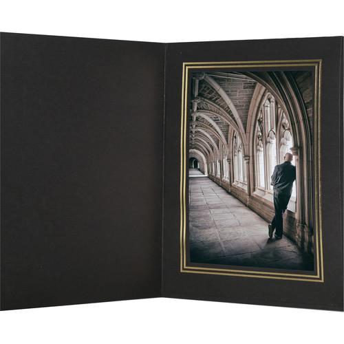 National Photo Folders Black/Gold Premier Photo Folder BGPF64P