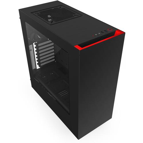 NZXT S340 Mid-Tower Chassis (Black/Red) CA-S340MB-GR