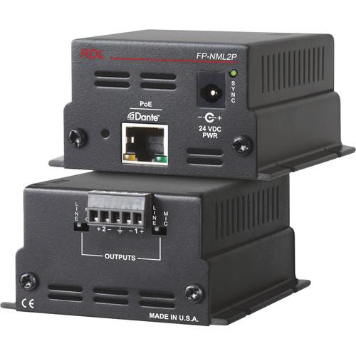 RDL FP-NML2VP Network to Mic/Line Interface (VCA, PoE) FP-NML2VP