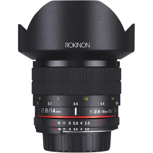 Rokinon 14mm f/2.8 IF ED UMC Lens For Canon EF with AE AE14M-C