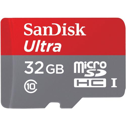 SanDisk 32GB Ultra UHS-I microSDHC Memory SDSQUNC-032G-AN6IA, SanDisk, 32GB, Ultra, UHS-I, microSDHC, Memory, SDSQUNC-032G-AN6IA,