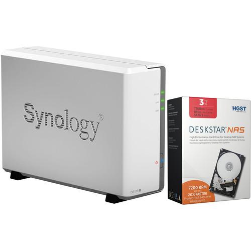 Synology DiskStation DS115j 3TB (1 x 3TB) Single Bay NAS Server