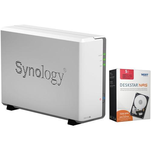 Synology DiskStation DS115j 5TB (1 x 5TB) Single Bay NAS Server