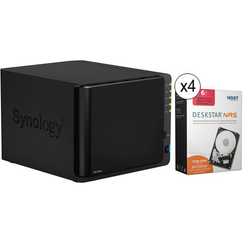 Synology DiskStation DS415play 12TB (4 x 3TB) 4-Bay NAS Server, Synology, DiskStation, DS415play, 12TB, 4, x, 3TB, 4-Bay, NAS, Server