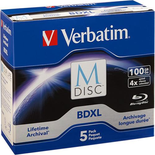 Verbatim M-Disc BDXL 100GB 4x Blu-ray Discs 98913, Verbatim, M-Disc, BDXL, 100GB, 4x, Blu-ray, Discs, 98913,