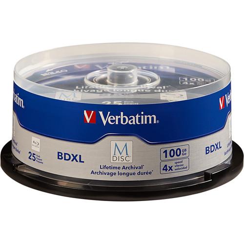 Verbatim M-Disc BDXL 100GB 4x Blu-ray Discs 98913, Verbatim, M-Disc, BDXL, 100GB, 4x, Blu-ray, Discs, 98913,