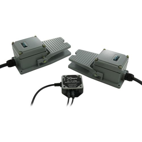 X-keys USB Twelve-Switch Interface with Footswitch XK-12-RDGN-BU