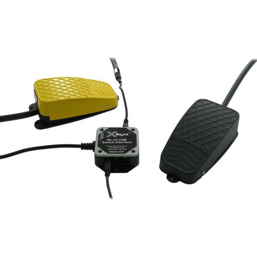X-keys USB Twelve-Switch Interface with Footswitch XK-12-RDGN-BU