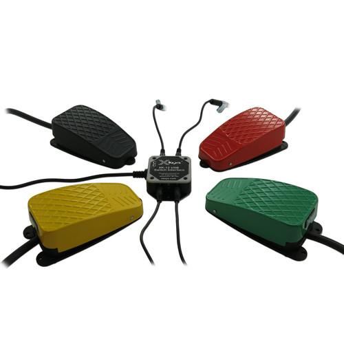 X-keys USB Twelve-Switch Interface with Footswitch XK-12-RDGN-BU