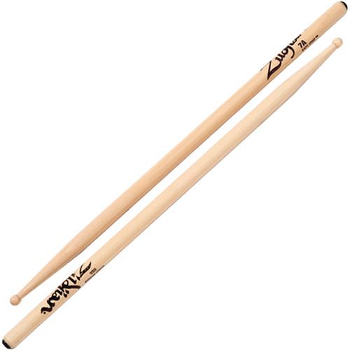 Zildjian 7A Hickory Drumsticks with Round Wood Tips 7AWN-1