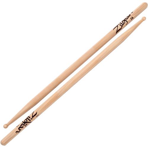 Zildjian 7A Hickory Drumsticks with Round Wood Tips 7AWP-1