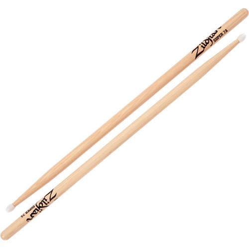 Zildjian Super 7A Hickory Drumsticks with Nylon Round S7ANN-1