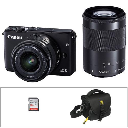 Canon EOS M10 Mirrorless Digital Camera with 15-45mm Lens Basic