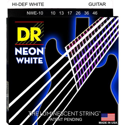 DR Strings NEON Hi-Def White Coated Electric Guitar NWE-10