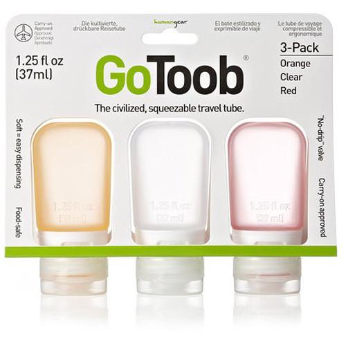 HUMANGEAR GoToob 3-Pack 1.25 oz Squeezable Travel Tubes HG-0181, HUMANGEAR, GoToob, 3-Pack, 1.25, oz, Squeezable, Travel, Tubes, HG-0181