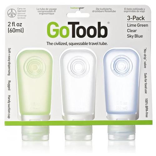 HUMANGEAR GoToob 3-Pack 1.25 oz Squeezable Travel Tubes HG-0181