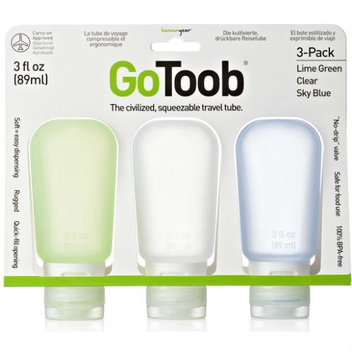 HUMANGEAR GoToob 3-Pack 1.25 oz Squeezable Travel Tubes HG-0181