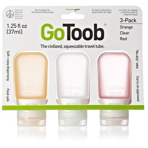 HUMANGEAR GoToob 3-Pack 1.25 oz Squeezable Travel Tubes HG-0182