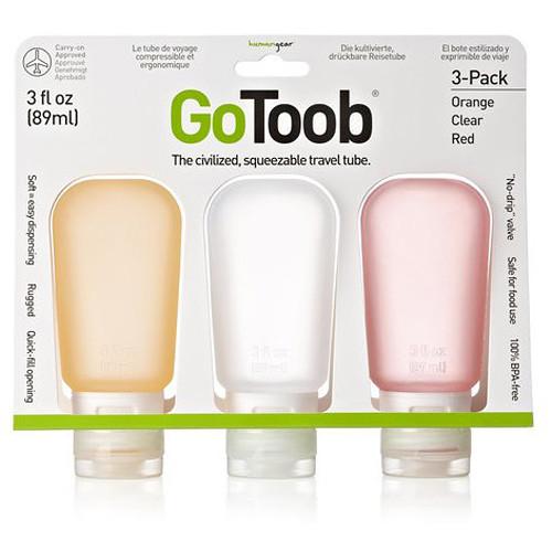 HUMANGEAR GoToob 3-Pack 1.25 oz Squeezable Travel Tubes HG-0182, HUMANGEAR, GoToob, 3-Pack, 1.25, oz, Squeezable, Travel, Tubes, HG-0182