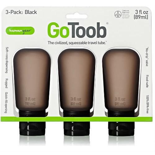 HUMANGEAR GoToob 3-Pack 2 oz Squeezable Travel Tubes HG-0186, HUMANGEAR, GoToob, 3-Pack, 2, oz, Squeezable, Travel, Tubes, HG-0186,