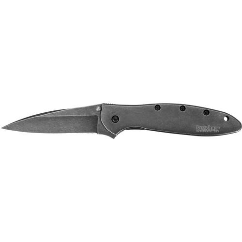 KERSHAW Leek Folding Knife (Partially Serrated, Black) 1660CKTST, KERSHAW, Leek, Folding, Knife, Partially, Serrated, Black, 1660CKTST