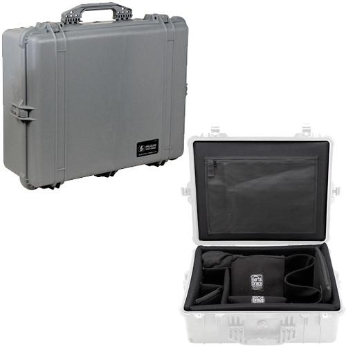 Pelican 1600 Case with Foam and Black Divider Set Orange