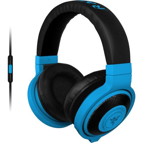 Razer Kraken Mobile Headphones (Neon Blue) RZ04-01400600-R3U1, Razer, Kraken, Mobile, Headphones, Neon, Blue, RZ04-01400600-R3U1