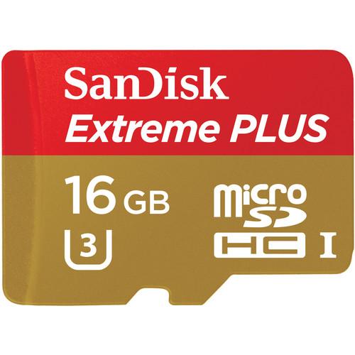 SanDisk 16GB Extreme Plus UHS-I microSDHC SDSQXSG-016G-ANCMA, SanDisk, 16GB, Extreme, Plus, UHS-I, microSDHC, SDSQXSG-016G-ANCMA,