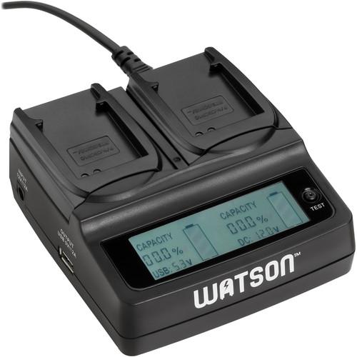 Watson Duo LCD Charger Kit with 2 Battery Adapter Plates