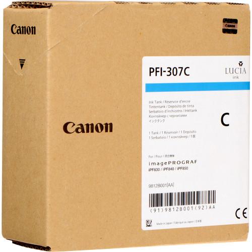 Canon PFI-307C Cyan Ink Cartridge (330 ml) 9812B001AA, Canon, PFI-307C, Cyan, Ink, Cartridge, 330, ml, 9812B001AA,