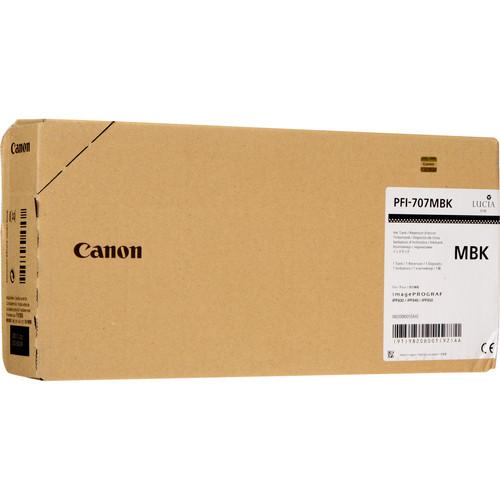 Canon PFI-707BK Black Ink Cartridge (700 ml) 9821B001AA, Canon, PFI-707BK, Black, Ink, Cartridge, 700, ml, 9821B001AA,