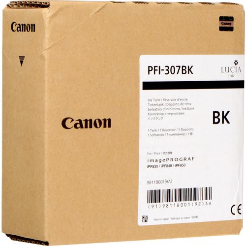 Canon PFI-707BK Black Ink Cartridge (700 ml) 9821B001AA, Canon, PFI-707BK, Black, Ink, Cartridge, 700, ml, 9821B001AA,