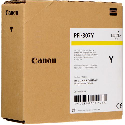 Canon PFI-707Y Yellow Ink Cartridge (700 ml) 9824B001AA, Canon, PFI-707Y, Yellow, Ink, Cartridge, 700, ml, 9824B001AA,