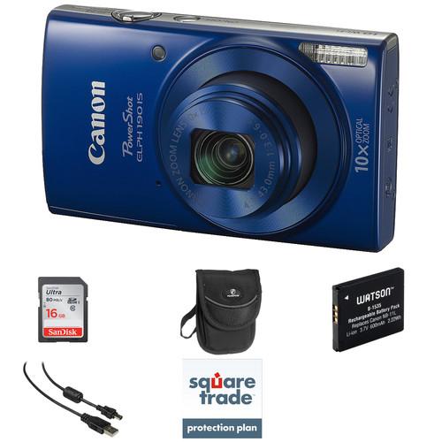 Canon PowerShot ELPH 190 IS Digital Camera (Blue) 1090C001